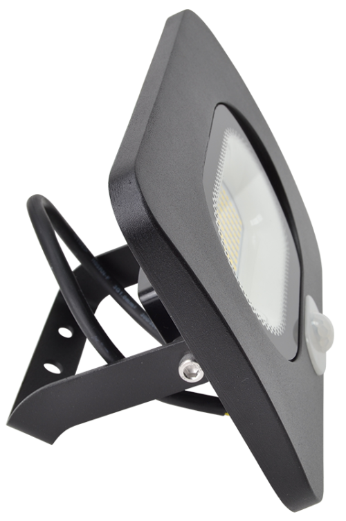Reflektor SMD LED, czarny, z czujnikiem ruchu 220-240V AC 50W 4000K RSMDLM50 TRACON