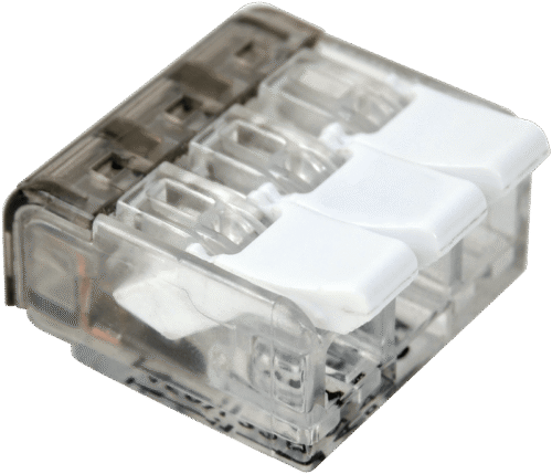 Łącznik bezśrubowy otwierany, przeźroczysty 0.2-4mm2 32A 450VAC 3P RVON3 TRACON