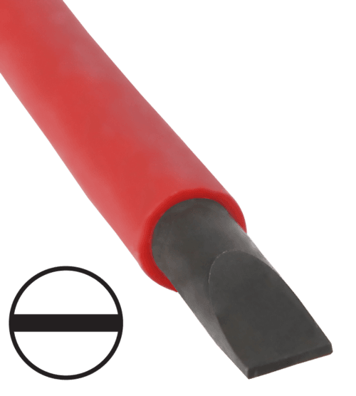Śrubokręt płaski, izolacja 1000 V, CrV SL 2.5×75mm AC 1000V SD2575SL TRACON