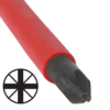 Śrubokręt pozidriv, izolacja 1000 V, CrV PZ3 8×150mm AC 1000V SD80150PZ3 TRACON