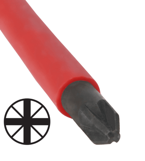 Śrubokręt pozidriv, izolacja 1000 V, CrV PZ3 8×150mm AC 1000V SD80150PZ3 TRACON