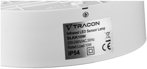 Oprawa naścienna LED z czujnikiem ruchu, okrągła 230VAC 10W 140° SLKK10W TRACON