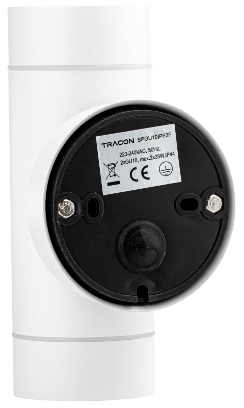 Reflektor ścienny, zewnętrzny, biały 100-240VAC 50Hz 2xGU10 SPGU10IPF2F TRACON