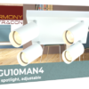 Reflektor sufitowy, regulowany, czarny 100-240VAC 50Hz 4xGU10 SPGU10MAN4B TRACON