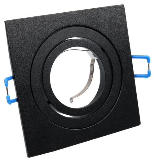 Reflektor podtynkowy, regulowany, kwadratowy, czarny 93x93x24mm SPND1B TRACON