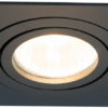 Reflektor podtynkowy regulowany kwadratowy czarnySPND1B