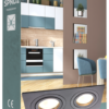 Reflektor podtynkowy, regulowany, kwadratowy, czarny 173x93x24mm SPND2B TRACON