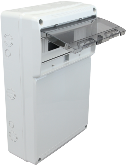 Pusta rozdzielnica przemysłowa z szyną montażową, ABS 16 mod H×W×D=505×330×150mm IP65 TDB503315 TRACON