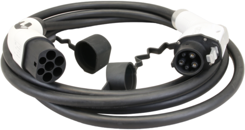 Przewód do ładowania pojazdów elektrycznych 3-32A 5+2P 5M 32A D 18mm TYPE2-TYPE2 TECC-22-5M332 TRACON