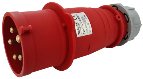 TICS-025PF-1 Wtyczka przemysłowa z opcją odwrócenia fazy 32A 400V 3P+N+E TICS-025PF TRACON