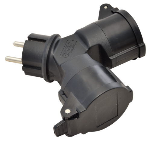 Adapter wielogniazdowy czarnyTICS-212GD