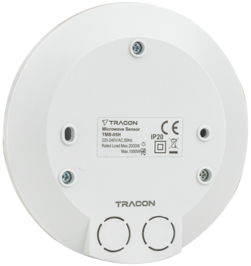 Sufitowy, natynkowy czujnik ruchu, na podczerwień, biały 220-240 VAC 16 m 360° TMB-05H TRACON