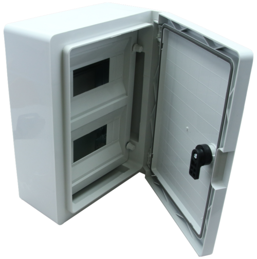 Rozdzielnica plaskiowa maskowana 2x9mod HxWxD=330x250x130mm IP65 TME332513M TRACON