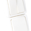 Natynkowy wyłącznik świecznikowy + gniazdo schuko, pionowy 16A/250VAC IP54 (105) TR-PH09V TRACON