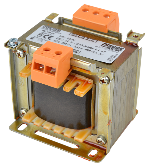Zwykły transformator jednofazowyTVTR-100-F
