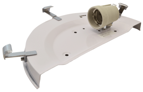 Lampa ścienna UFO półokrągła, szklana, beżowa 230V 50Hz E27 UFO-F-B TRACON