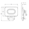 Reflektor SMD LED z czujnikiem ruchu, czarny 220-240V 30W 4000K RSMDLM30H TRACON