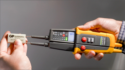 Dwubiegunowy tester napięcia,tester AVK, wyświetl. LCD LED 12-1000V AC/DC 30mA FI‐Test PANMV-1000AD TRACON