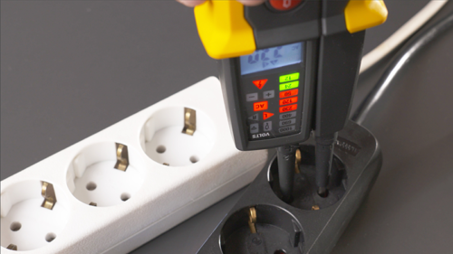 Dwubiegunowy tester napięcia,tester AVK, wyświetl. LCD LED 12-1000V AC/DC 30mA FI‐Test PANMV-1000AD TRACON