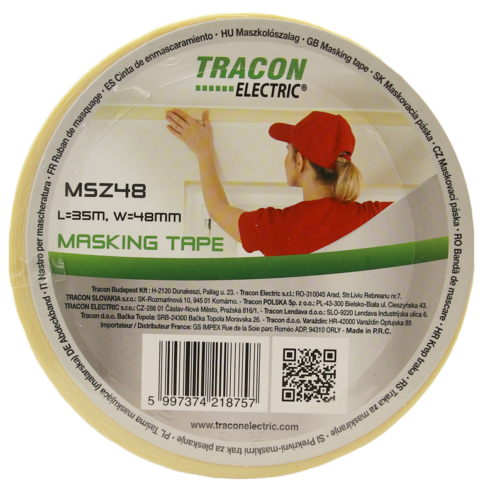 Taśma maskująca (malarska) L=35m W=48mm MSZ48 TRACON
