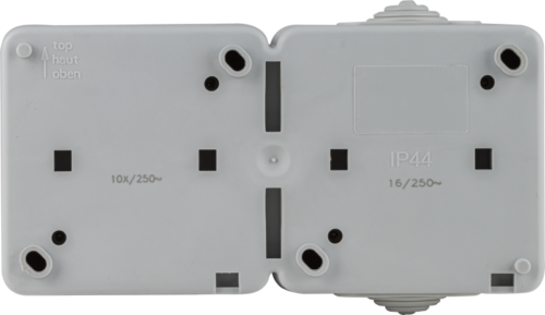 Natynkowy wyłącznik jednobiegunowy+gniazdo z bolcem 16A/250VAC IP54 (101) TR-PHF03 TRACON